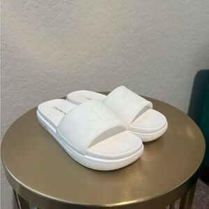 Calvin Klein Classic White Slides